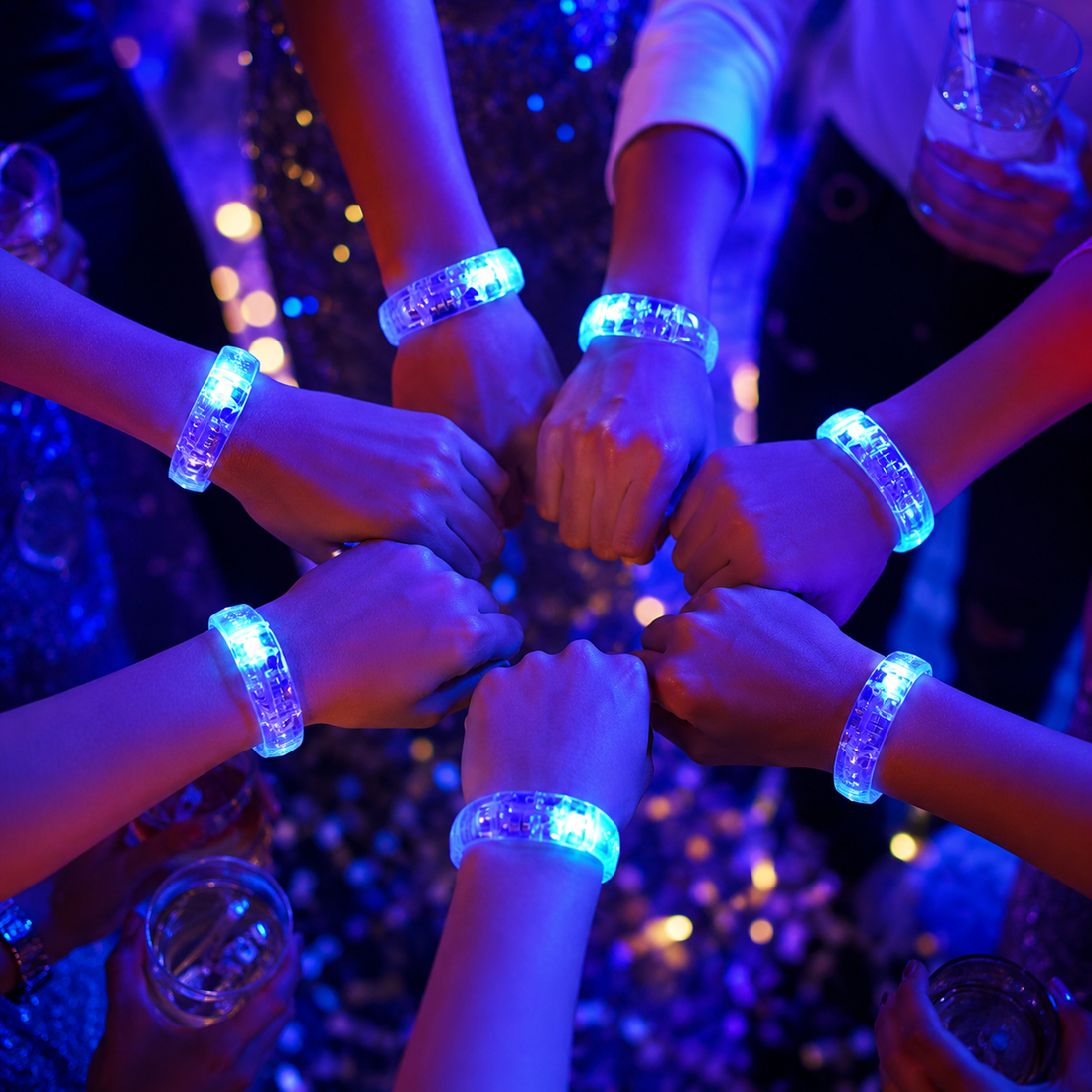 Bracelet Lumineux Bleu LED