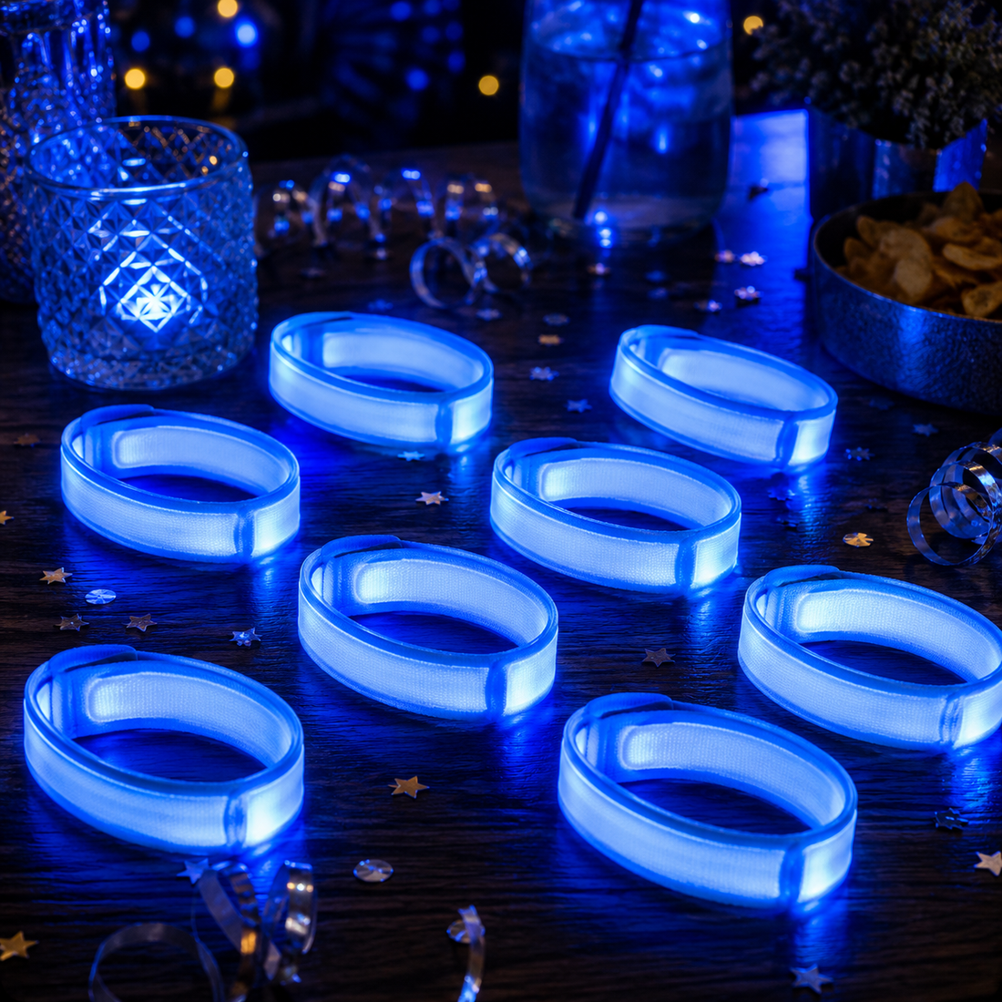 Bracelet Lumineux Bleus Eléctroniques Cool