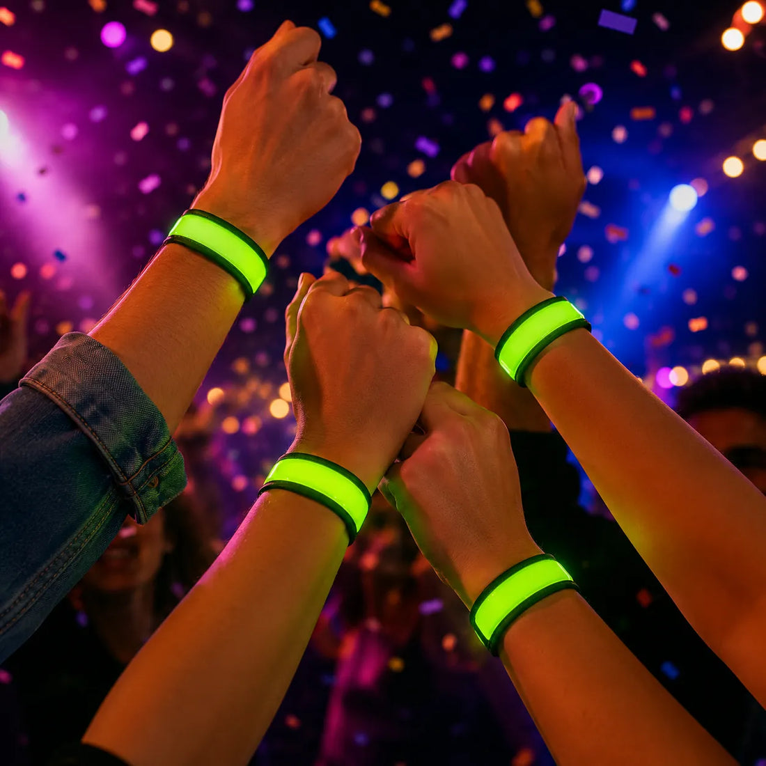 Bracelet Vert Lumineux De Fête