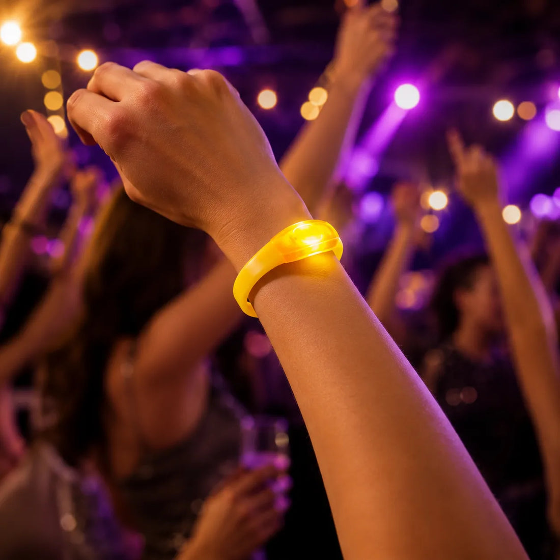 Bracelet de Fête Jaune à LED