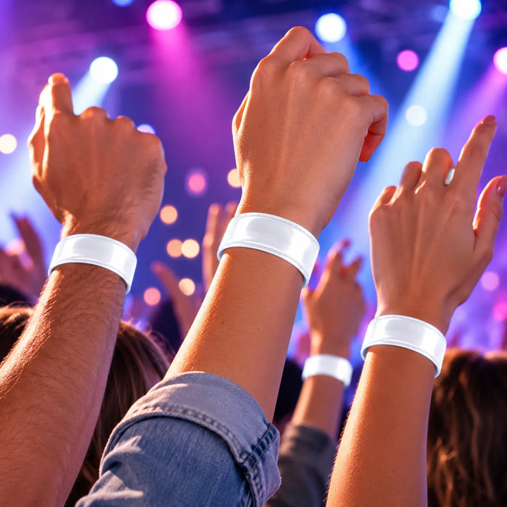 Bracelets Bande Réfléchissante Blanc 