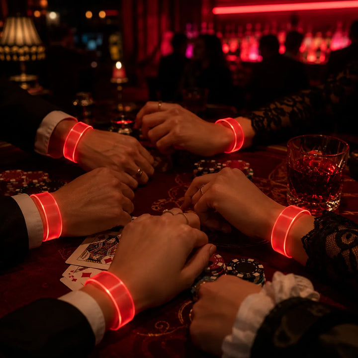 Bracelets Festifs LED Rouges
