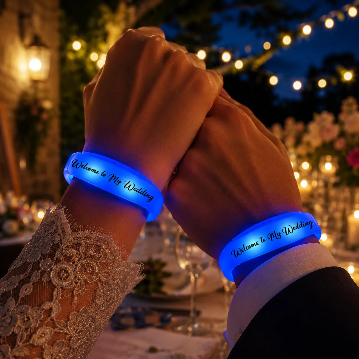 Bracelets Lumineux Bleus Mariage à Stickers Moderne