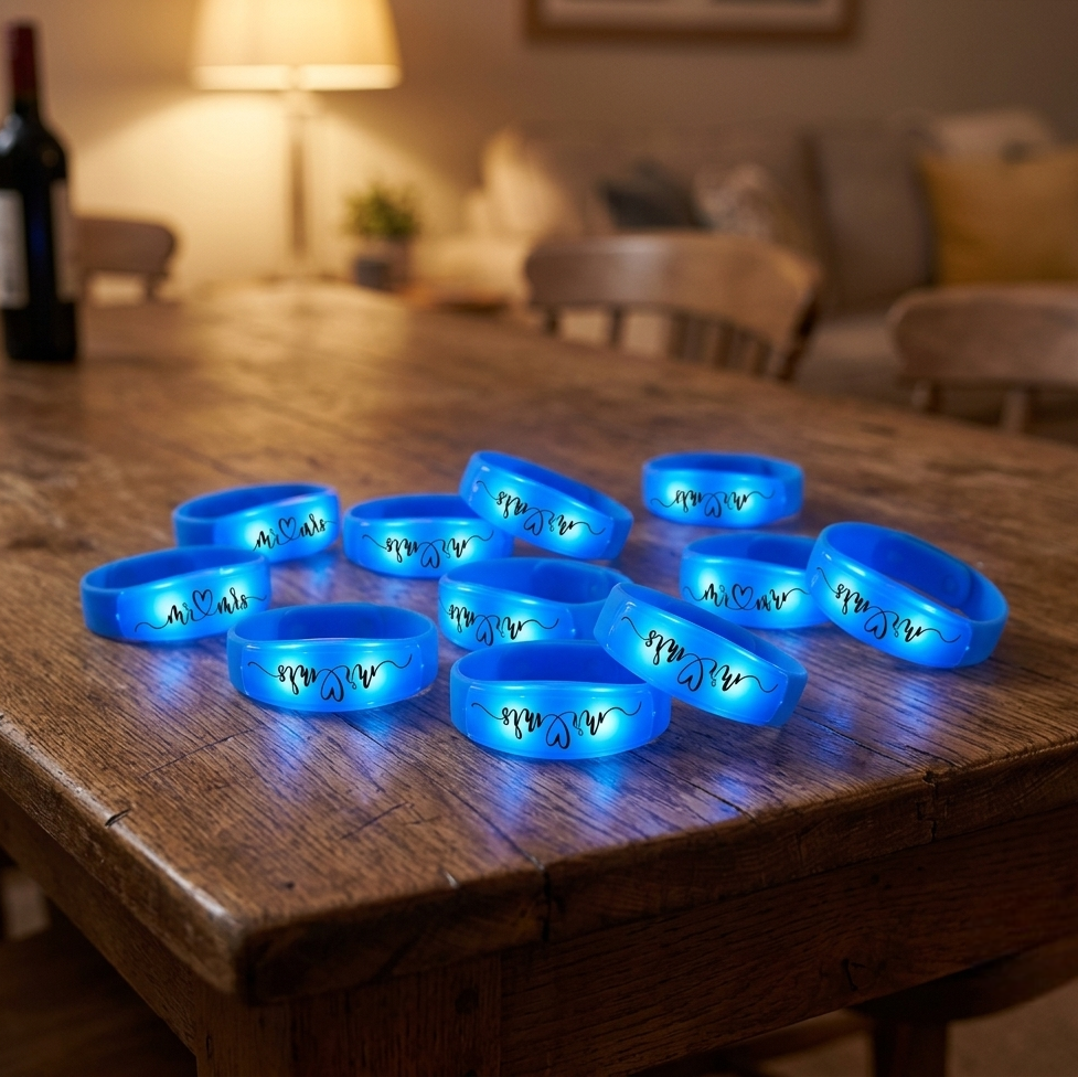 Bracelets Lumineux Bleus Mr Mrs Cool