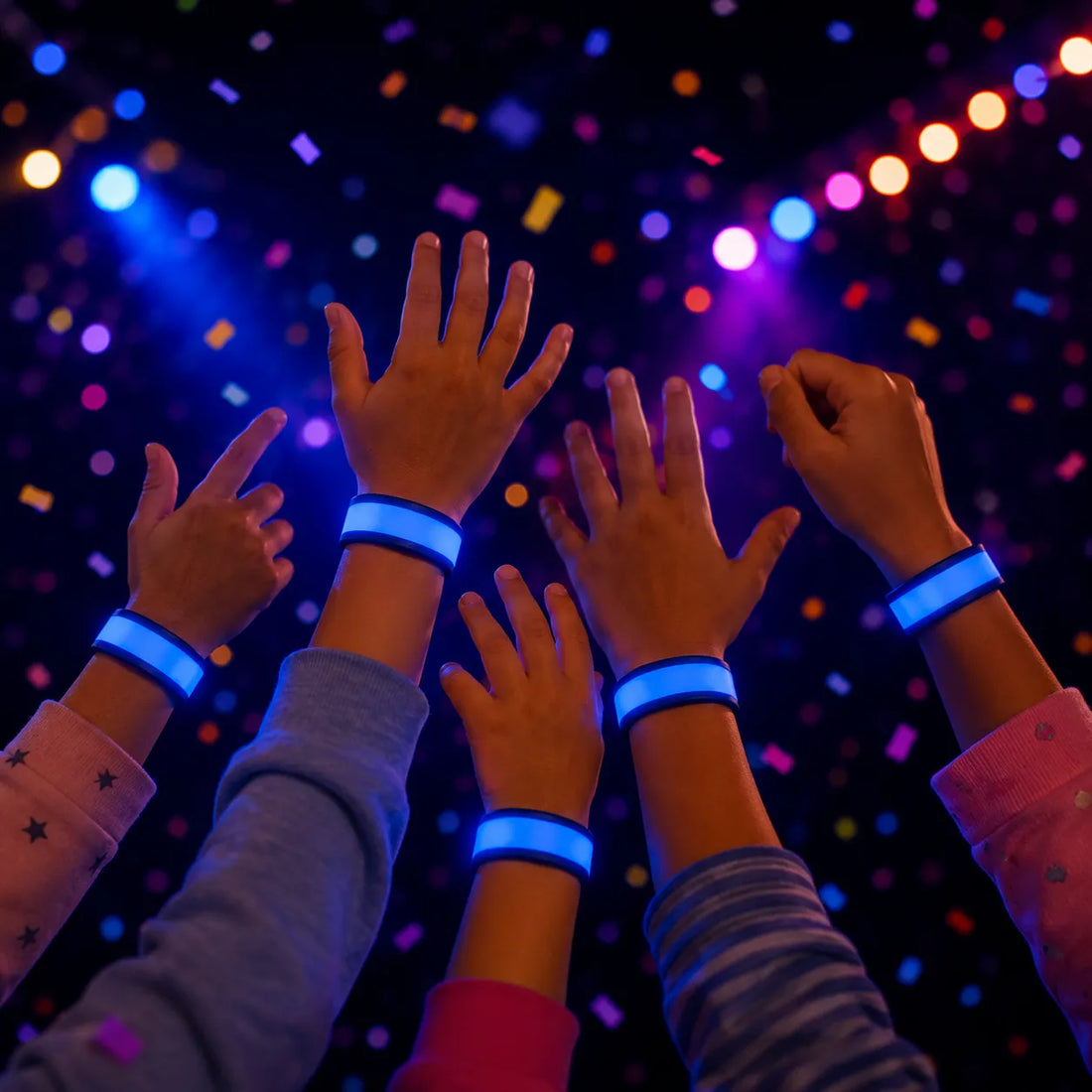 Bracelets Lumineux De Fête Bleu