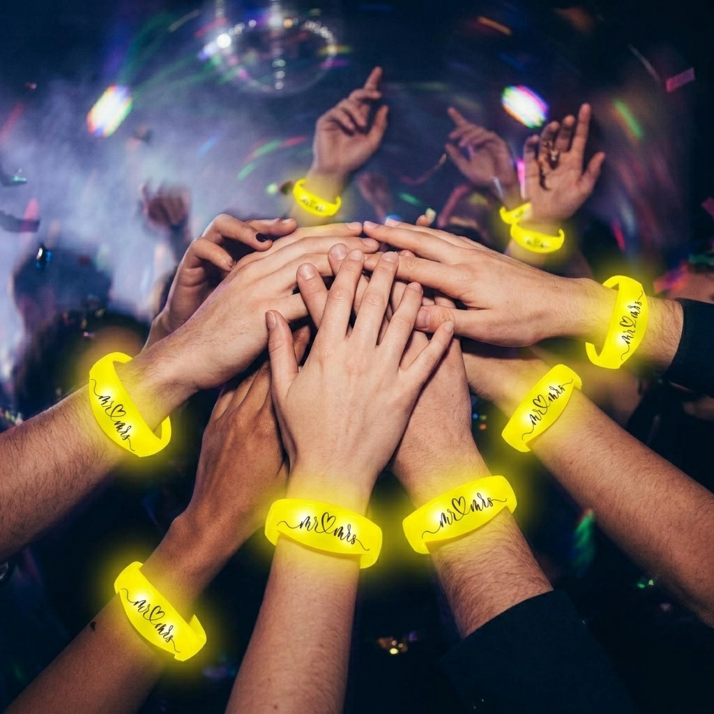 Bracelets Lumineux Jaunes Mr Mrs Design