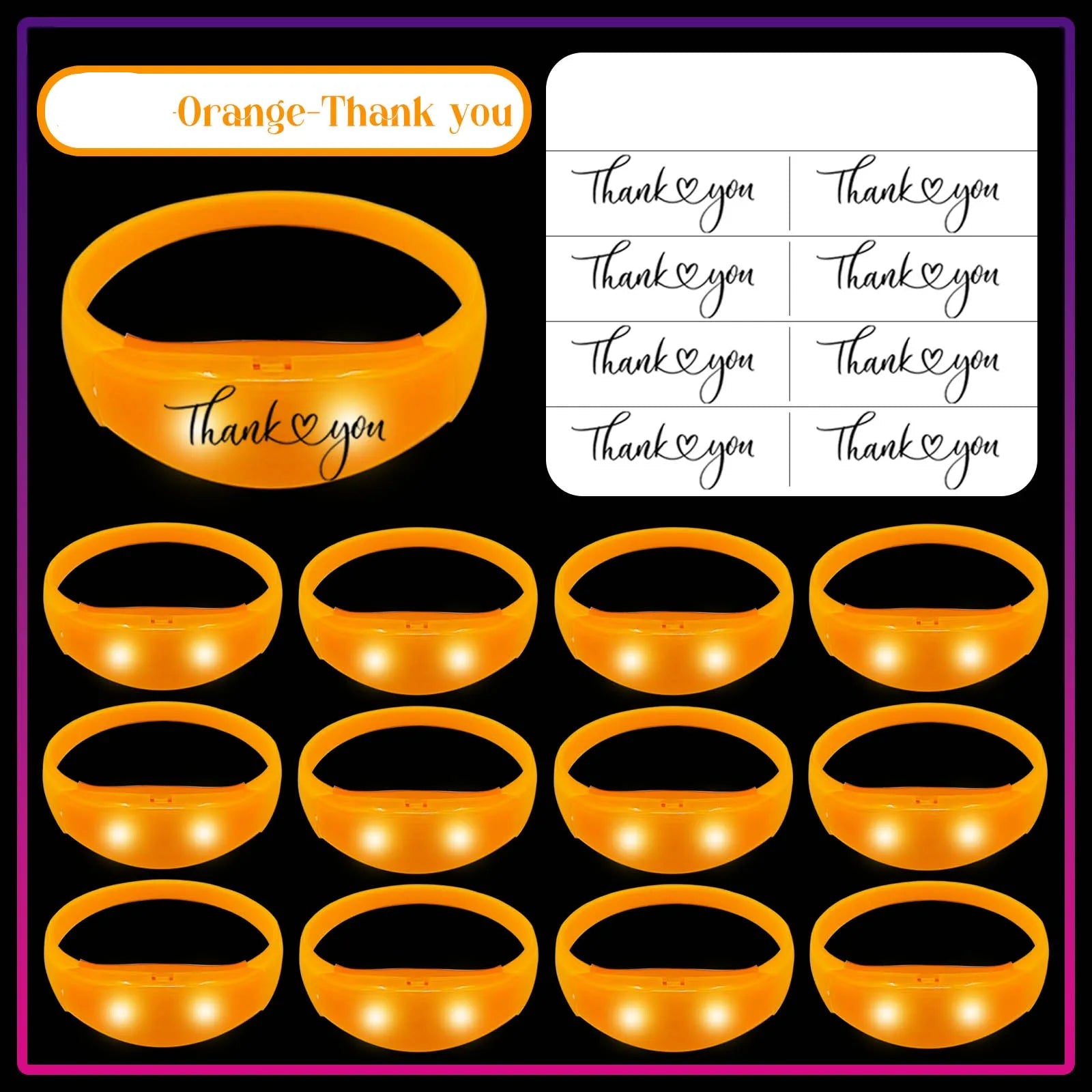 Bracelets Lumineux Oranges unique