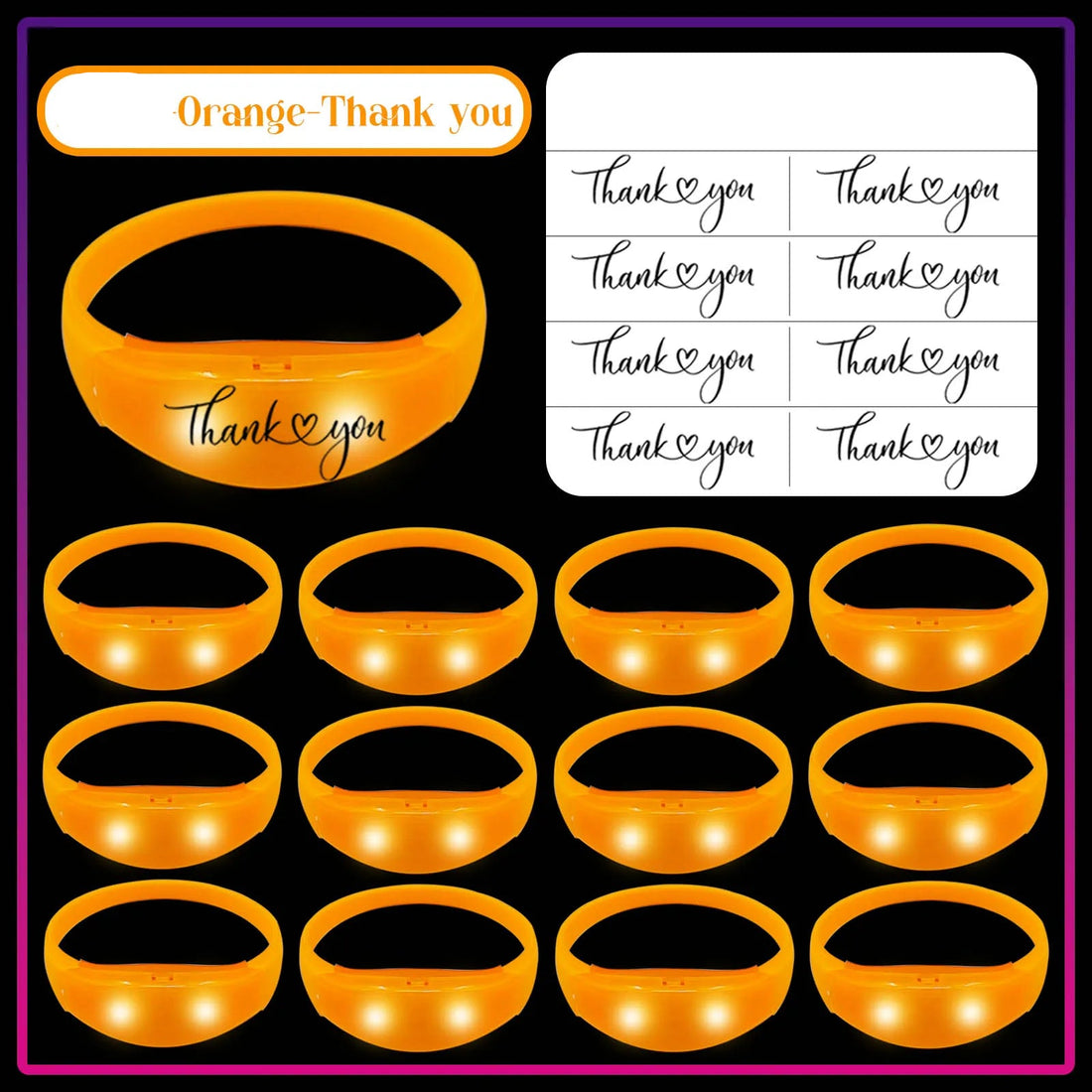 Bracelets Lumineux Oranges unique