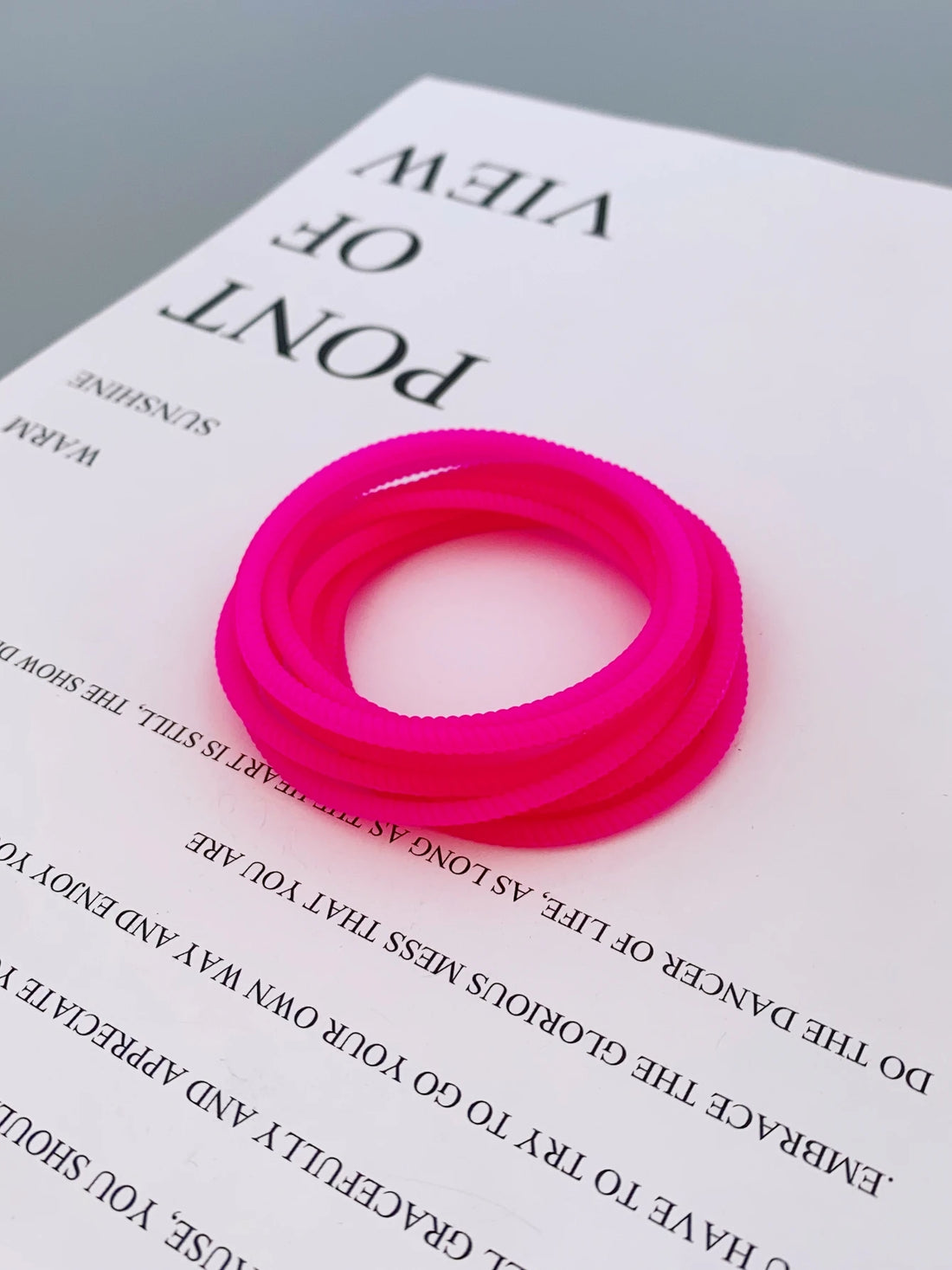 Bracelets Torsadés Rose Fluorescents unique