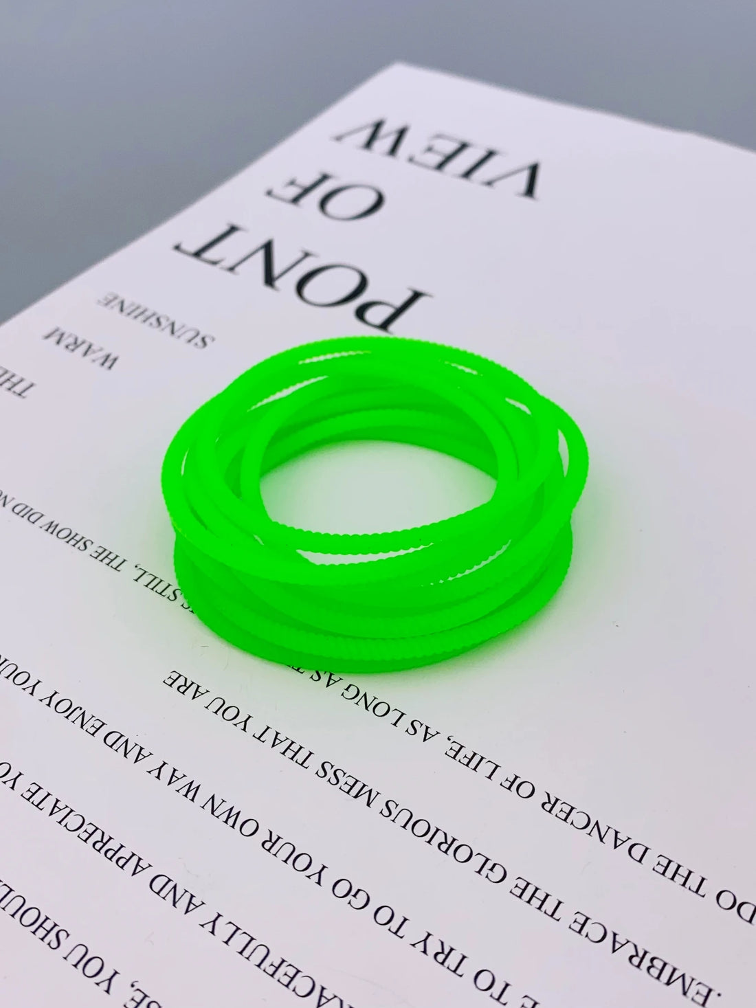Bracelets Torsadés Verts Silicone Fluorescents festif moderne