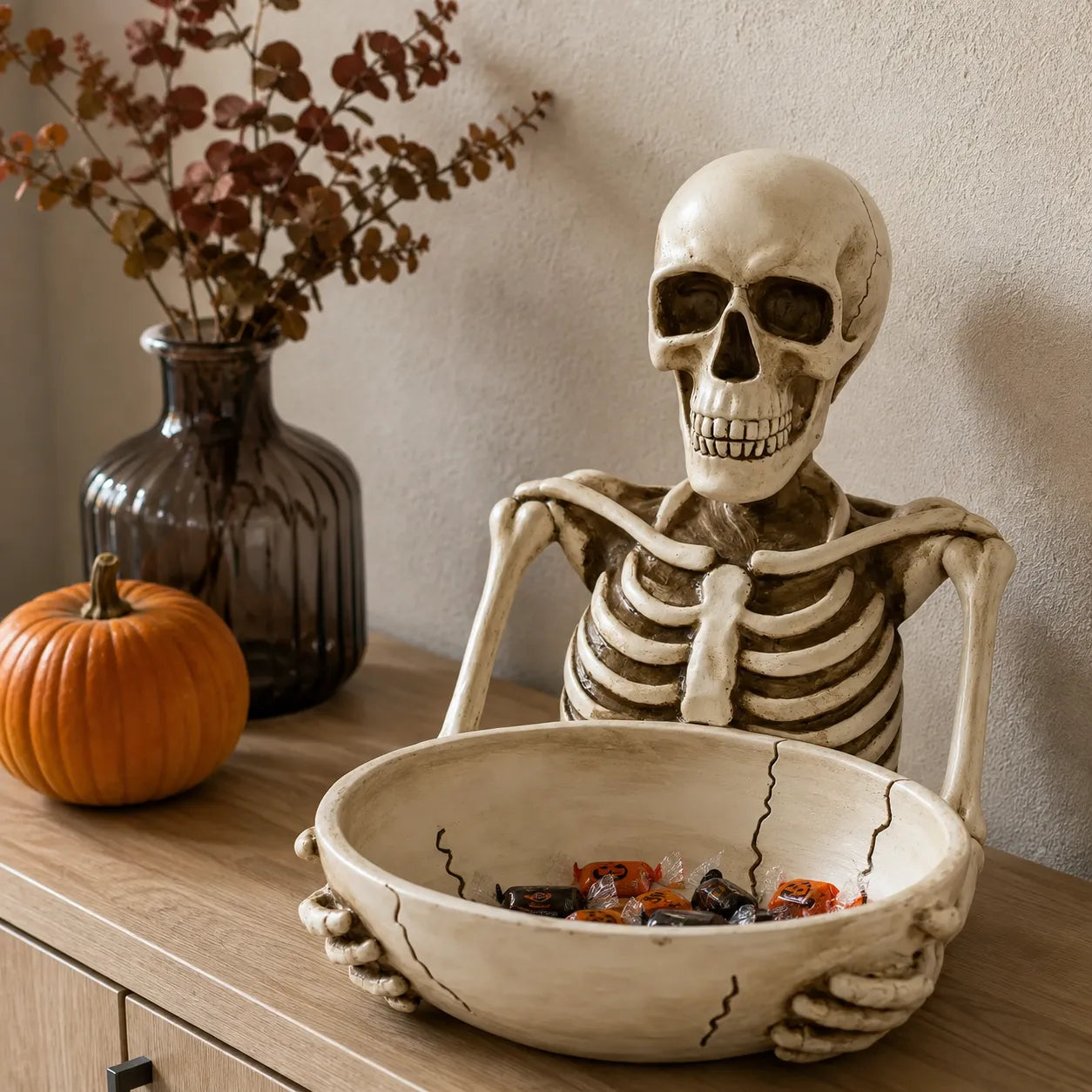 Buste Squelette Déco halloween Cool