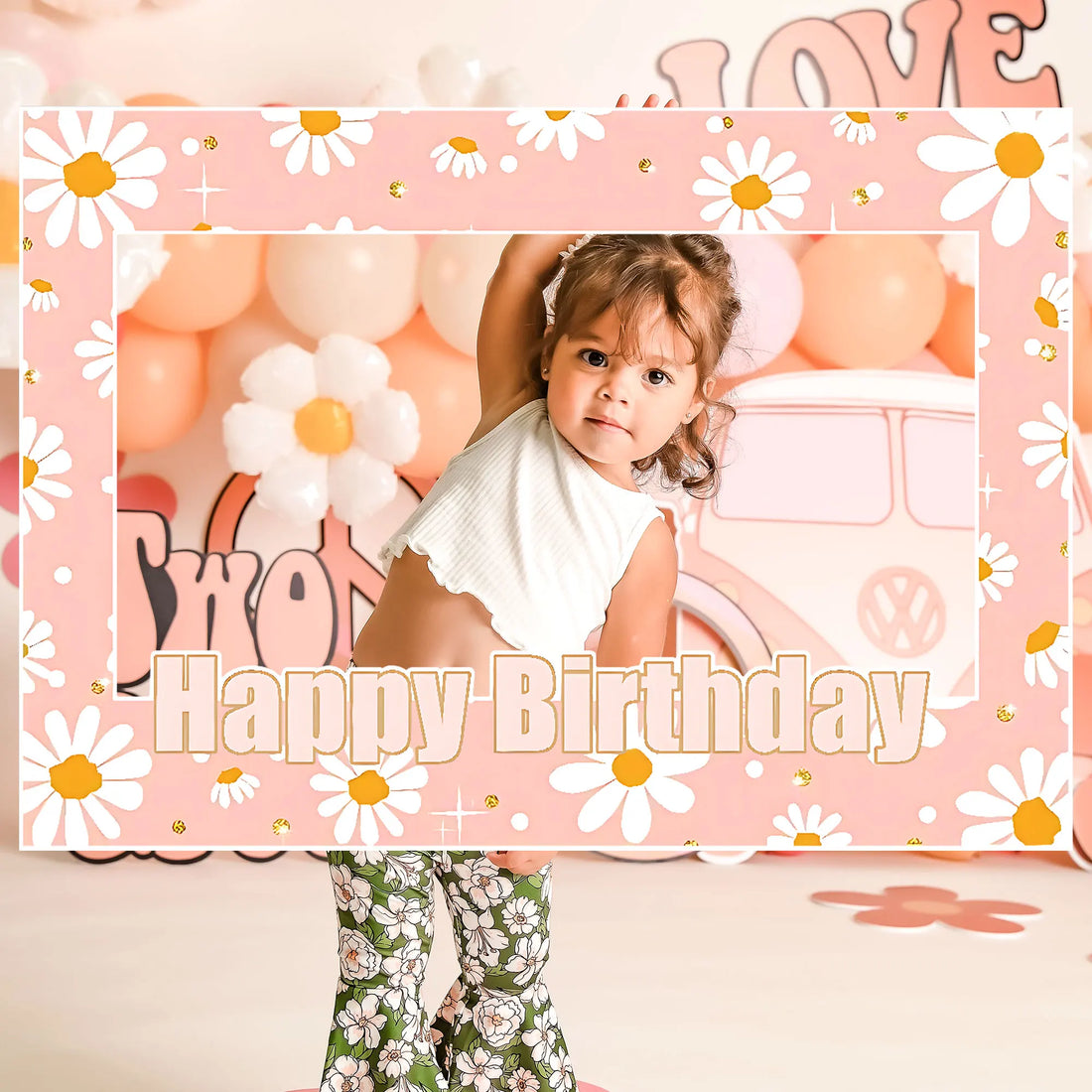 Cadre Cabine Photo  Rose Fleuri  Douce