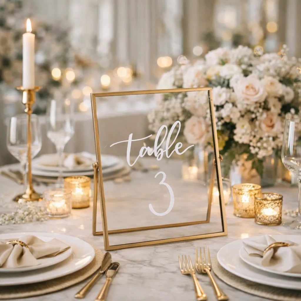 Cadre Numéro de Table Mariage