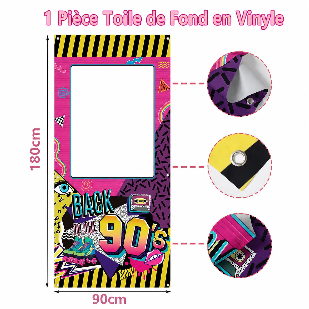 Cadre Photobooth Back to the 90’s Rétro