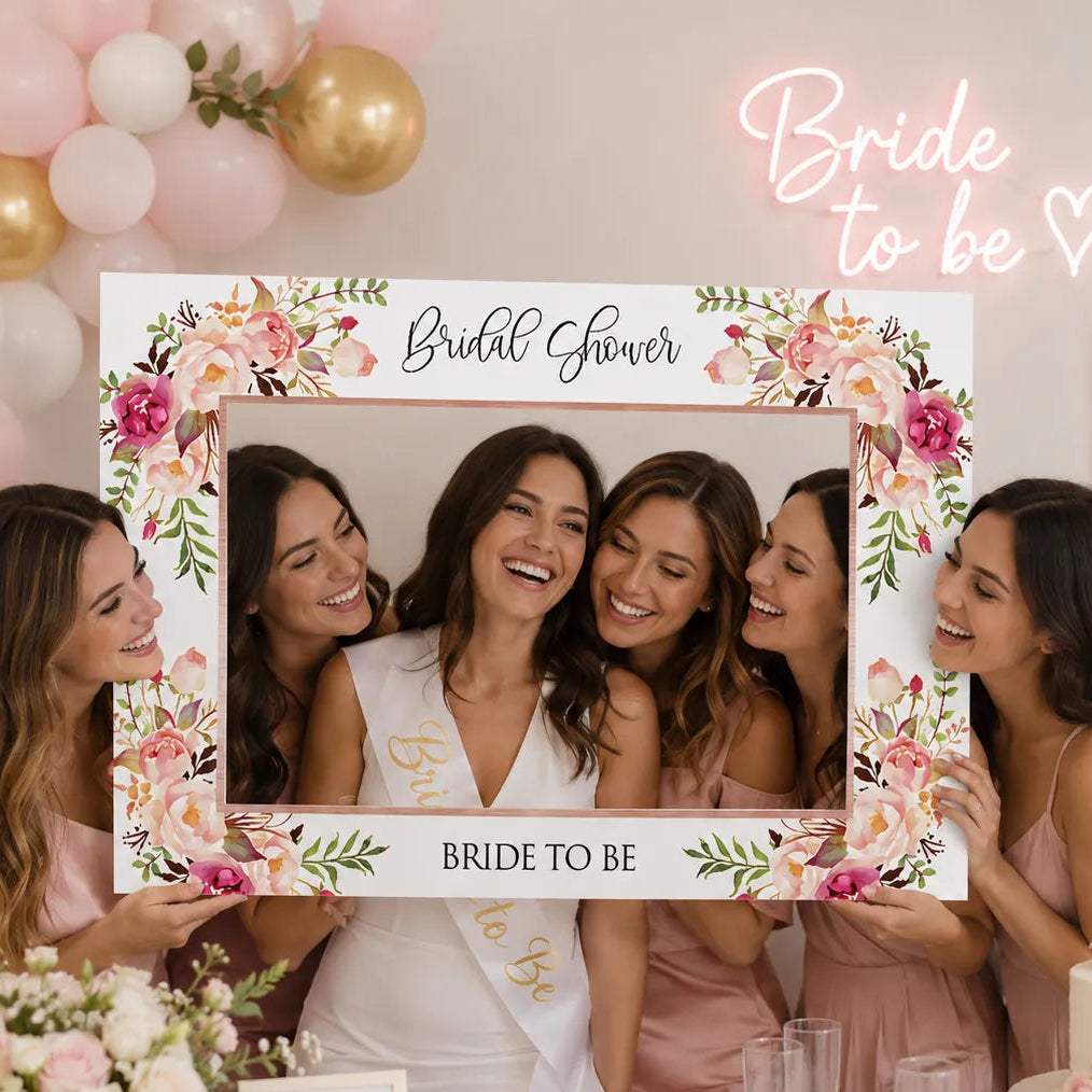 Cadre Photobooth EVJF Fleuri