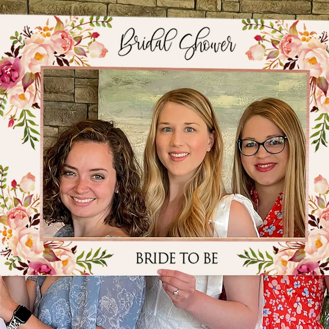 Cadre Photobooth EVJF Fleuri Chic