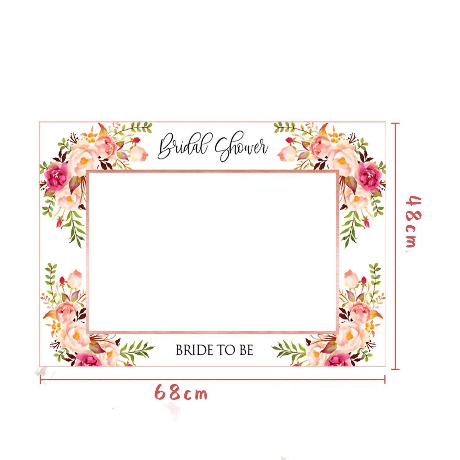 Cadre Photobooth EVJF Fleuri Minimaliste