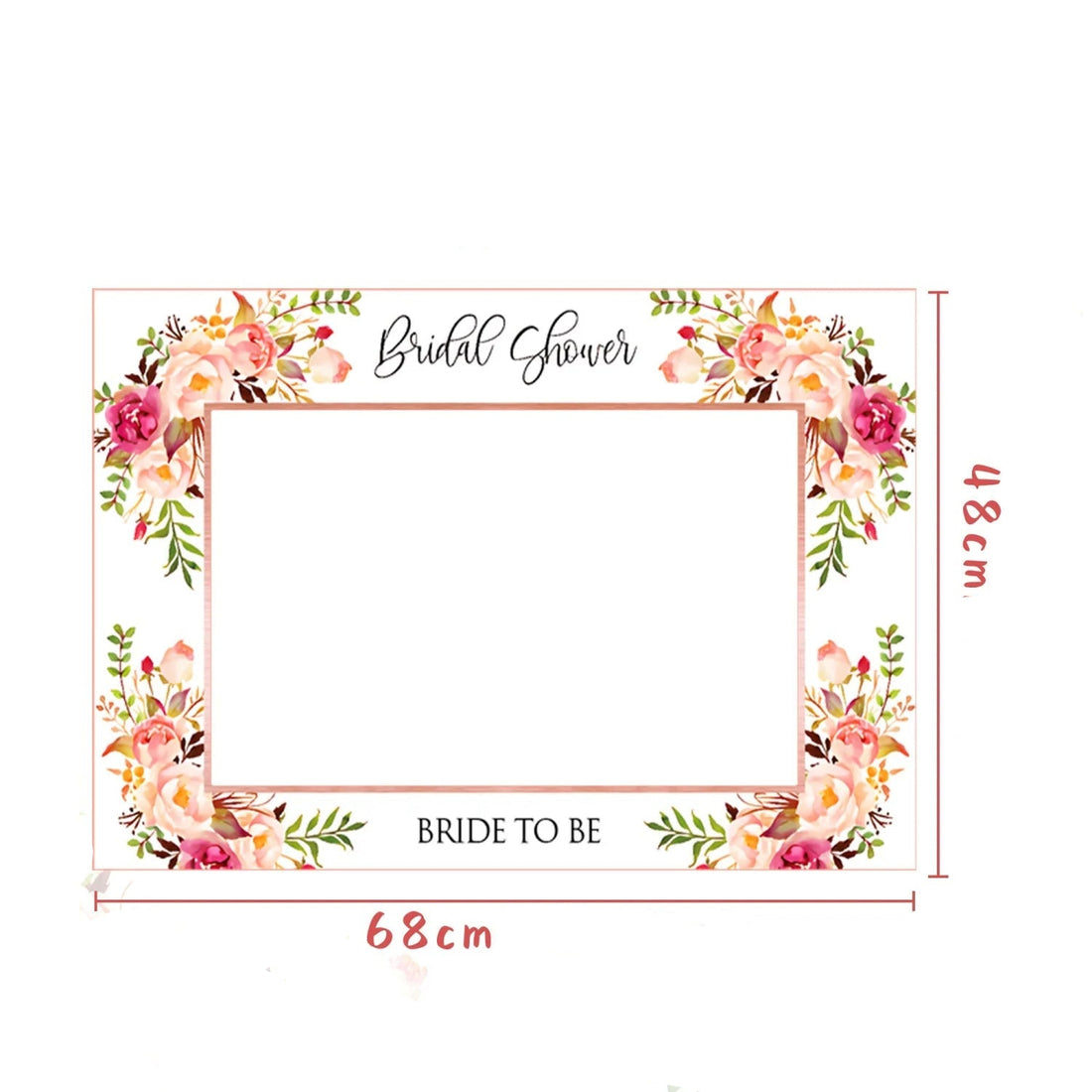 Cadre Photobooth EVJF Fleuri Minimaliste