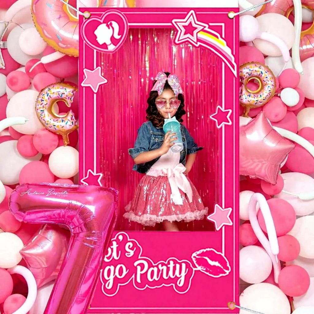 Cadre Photobooth Let’s Go Party Rose