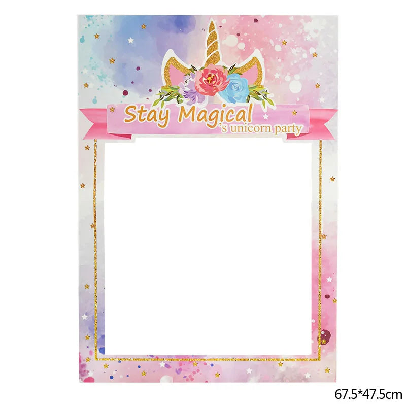 Cadre Photobooth Licorne Minimaliste