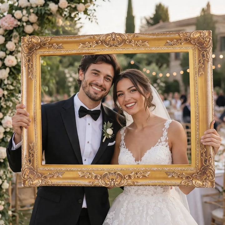 Cadre Photobooth Mariage Doré