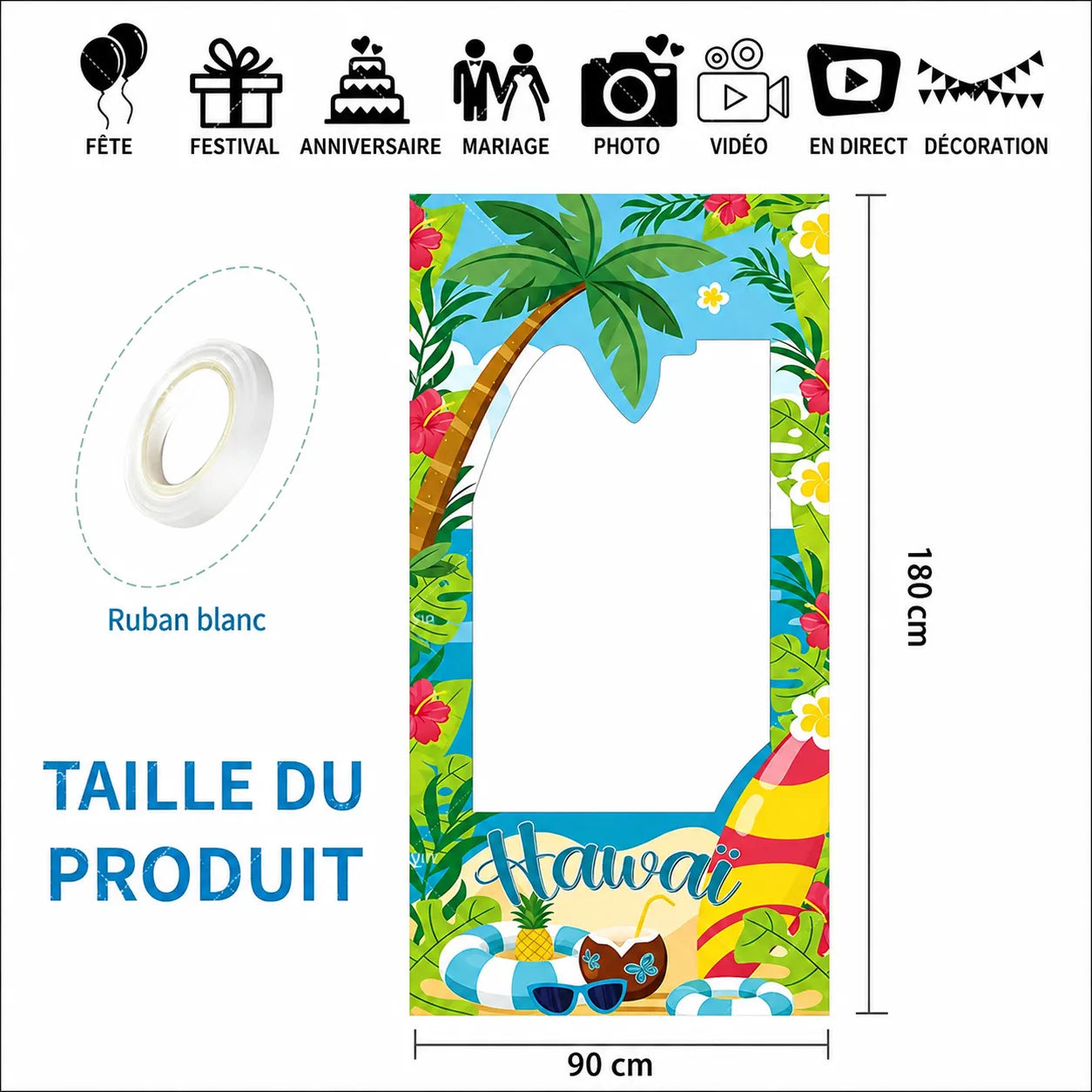 Cadre Photobooth Vacances Festive