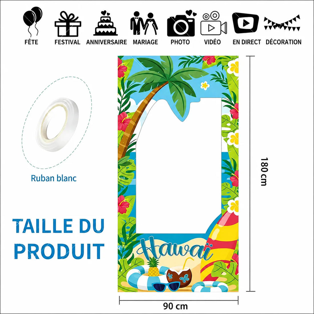 Cadre Photobooth Vacances Festive