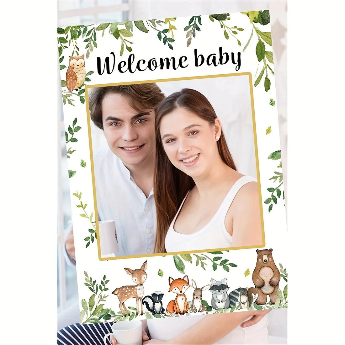 Cadre photobooth Welcome Baby Minimaliste