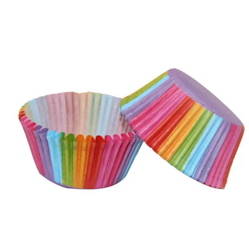 Caissette à Cupcake Arc-en-ciel Minimaliste