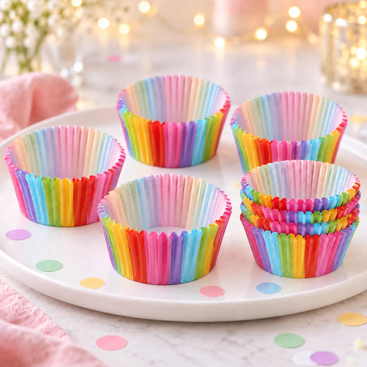 Caissette à Cupcake Arc-en-ciel unique