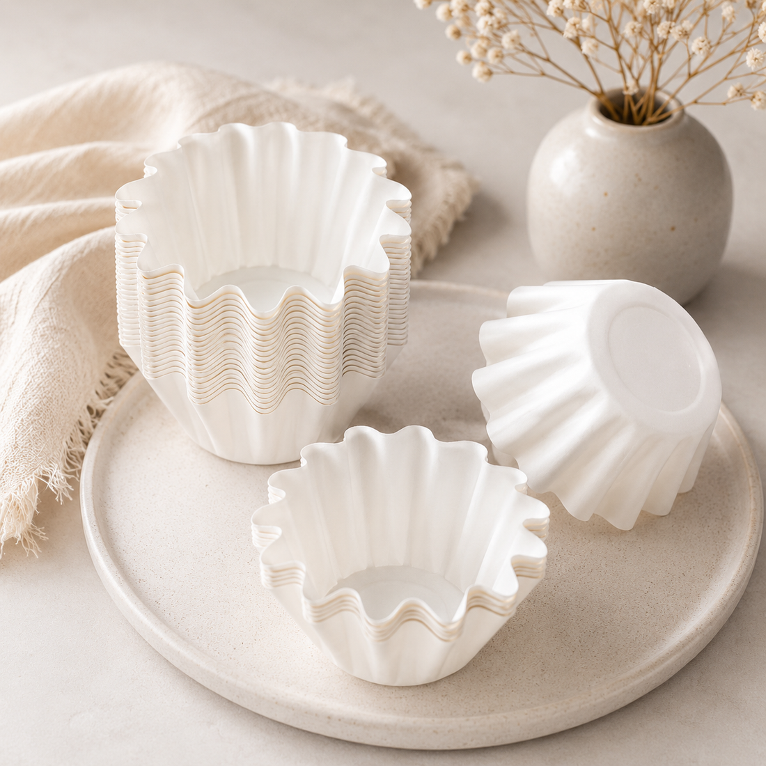 Caissette Cupcake Blanc Epurée Design