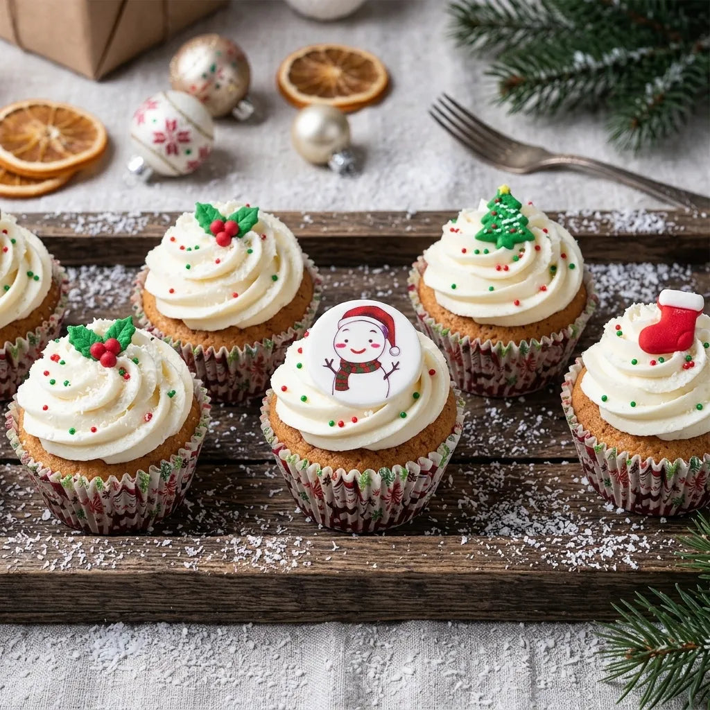 Caissette à Cupcake Bonhomme De Neige Résistant