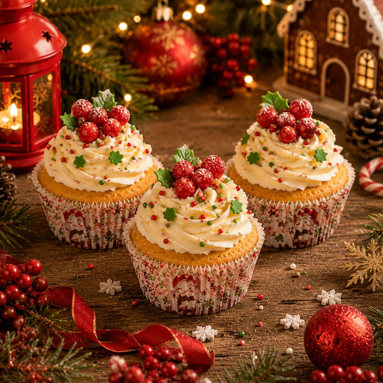 Caissette à Cupcake Bonhomme De Neige charmante