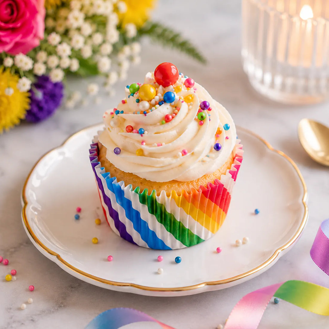 Caissette à Cupcake Colorée En Papier