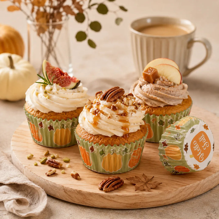 Caissette à Cupcake Motif Citrouilles 