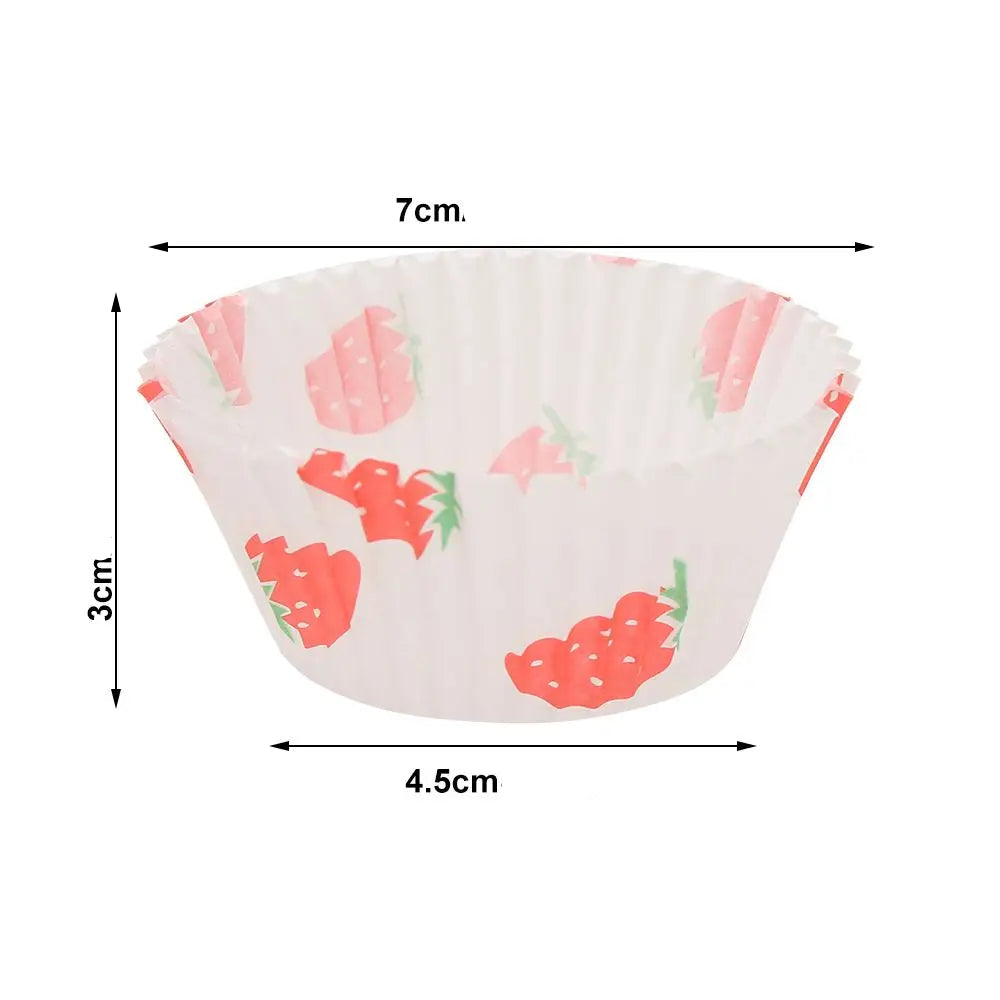 Caissette Cupcake Motif Fraise joyeuse