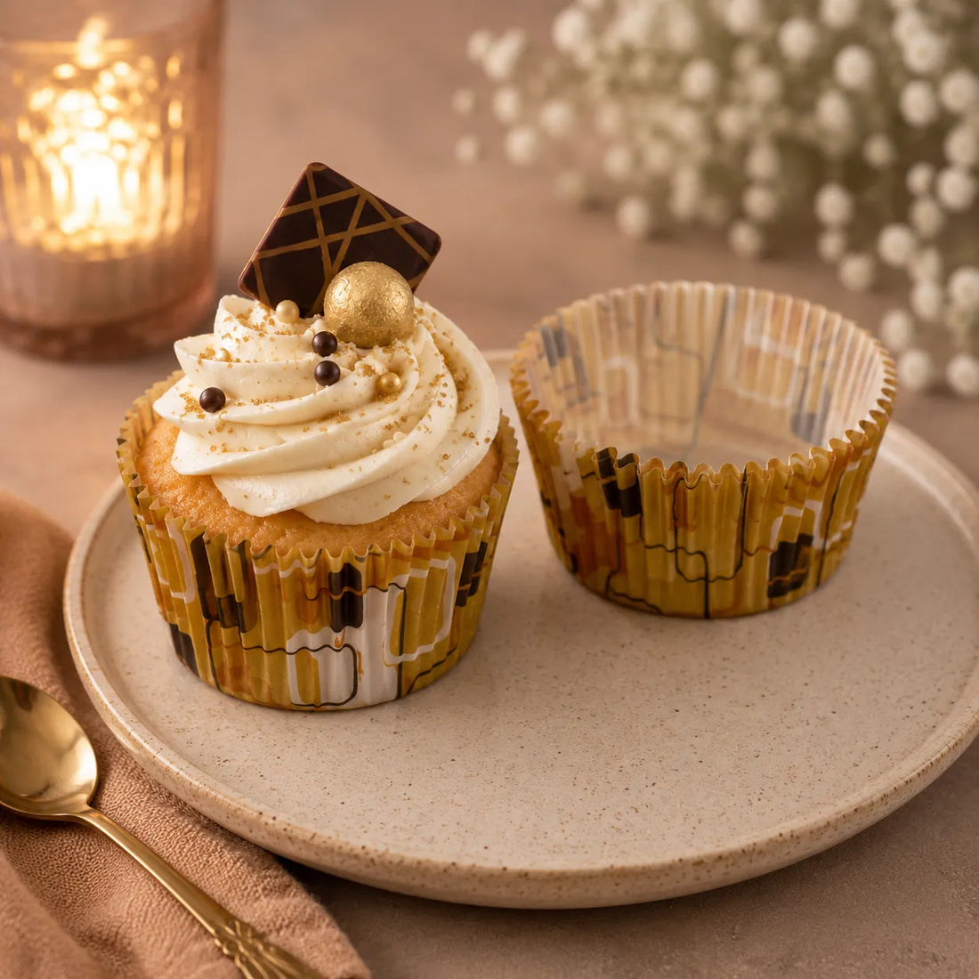 Caissette à Cupcake à Motifs Géométriques contemporaine