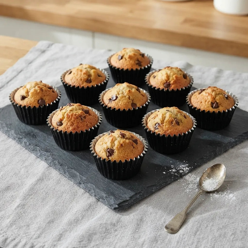 Caissette à Cupcake Noir en Papier Alu Minimaliste