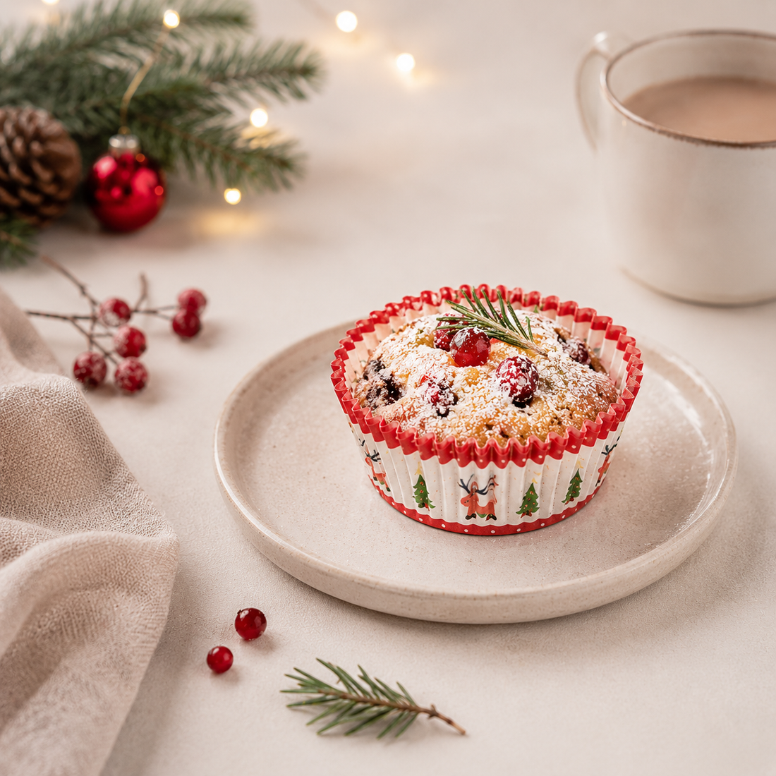 Caissette Cupcake Père Noël Design