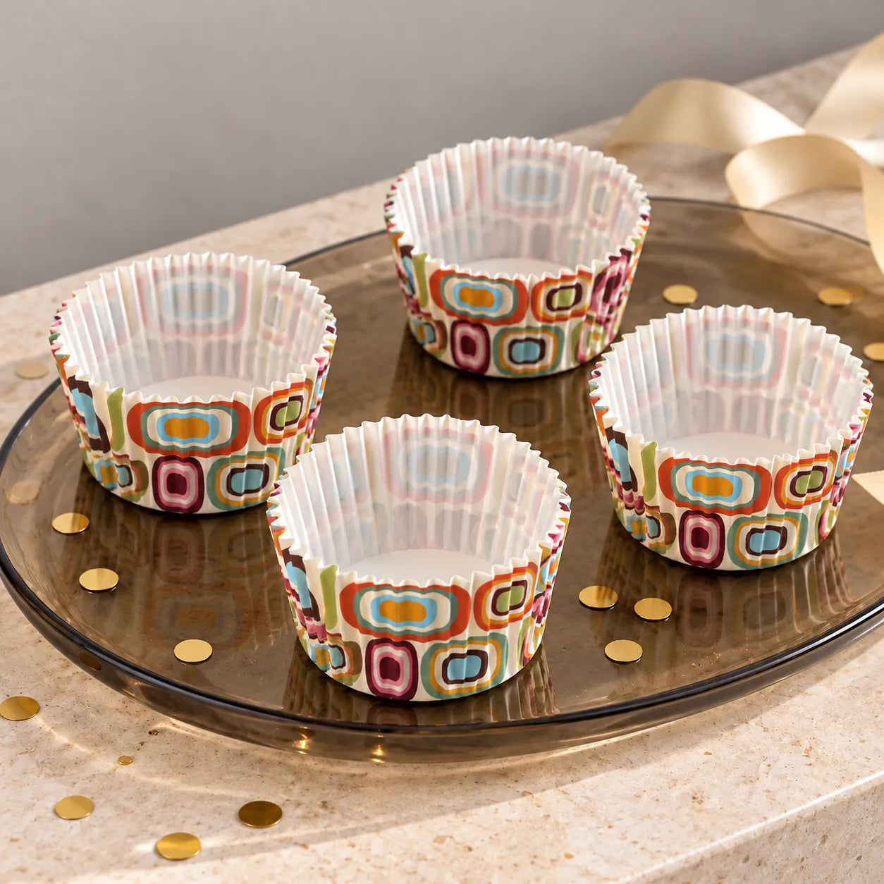 Caissette à Cupcake Papier Coloré chic