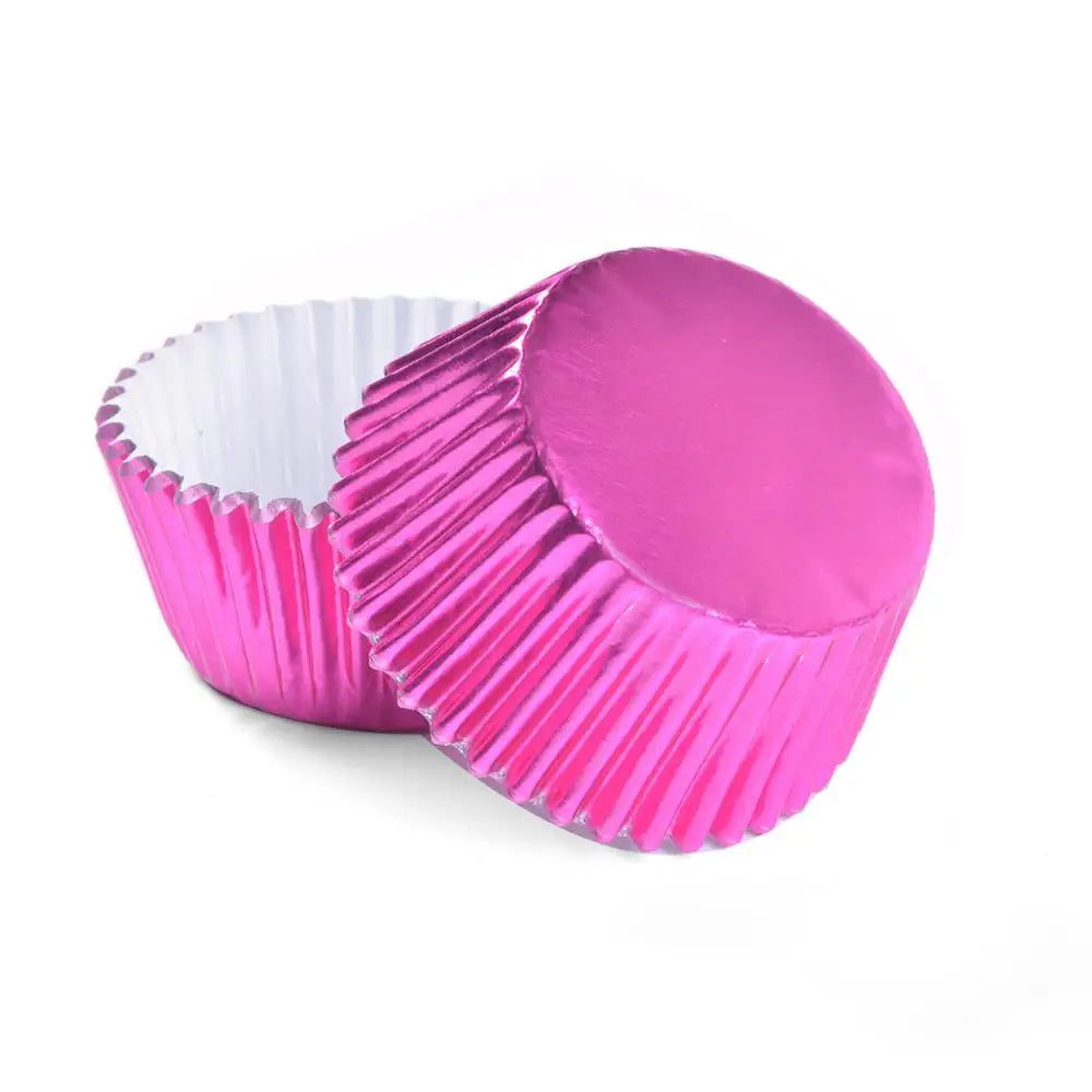 Caissette à Cupcake Rose Métallisé Elégant