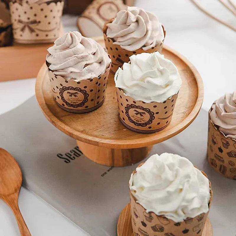 Caissette Cupcake en Kraft à Pois Design