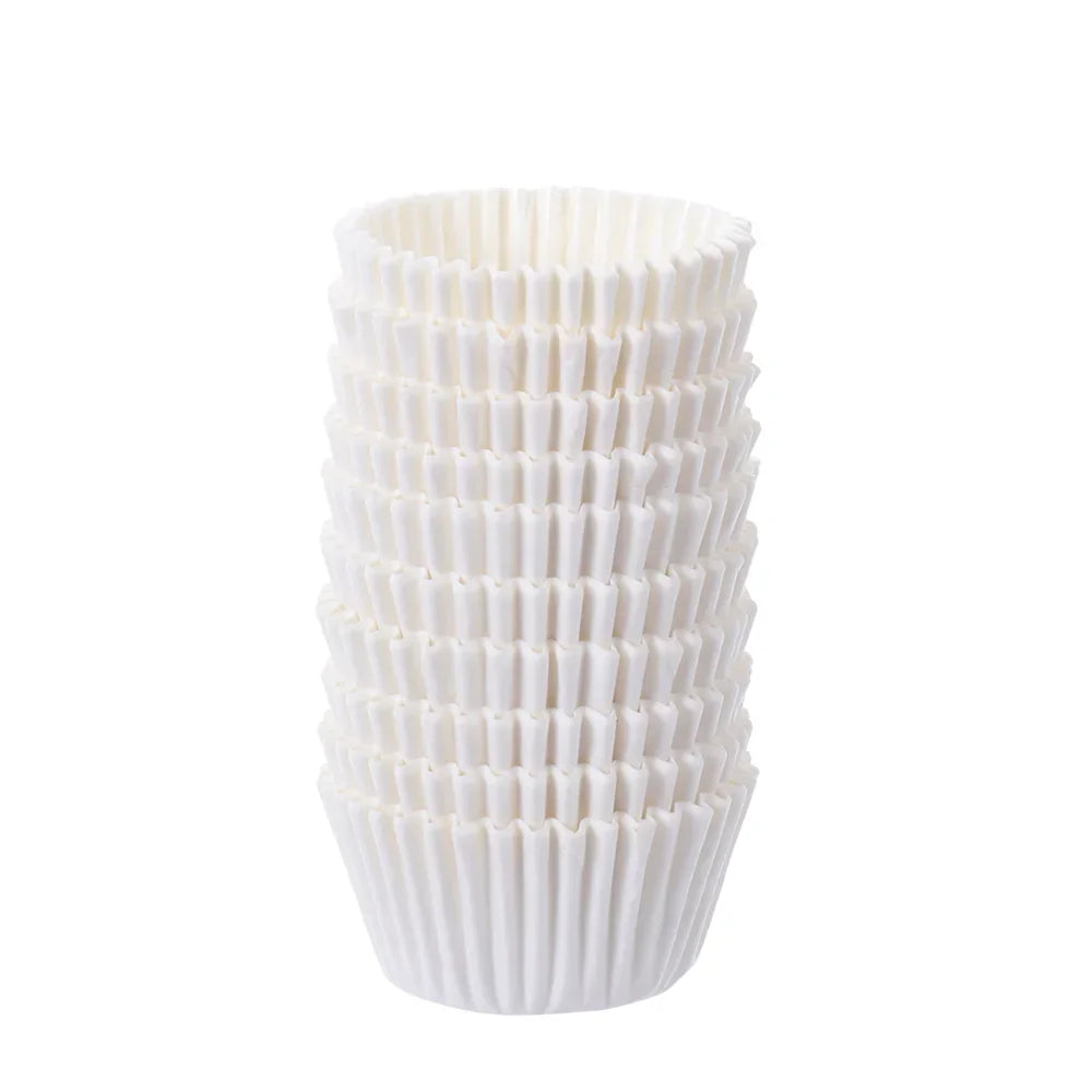 Caissette Cupcake en Papier Blanc Festif