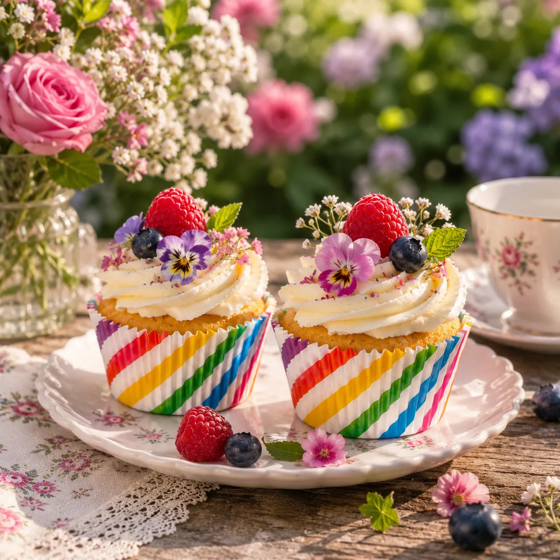 Caissette à Cupcake en Papier Multicolore