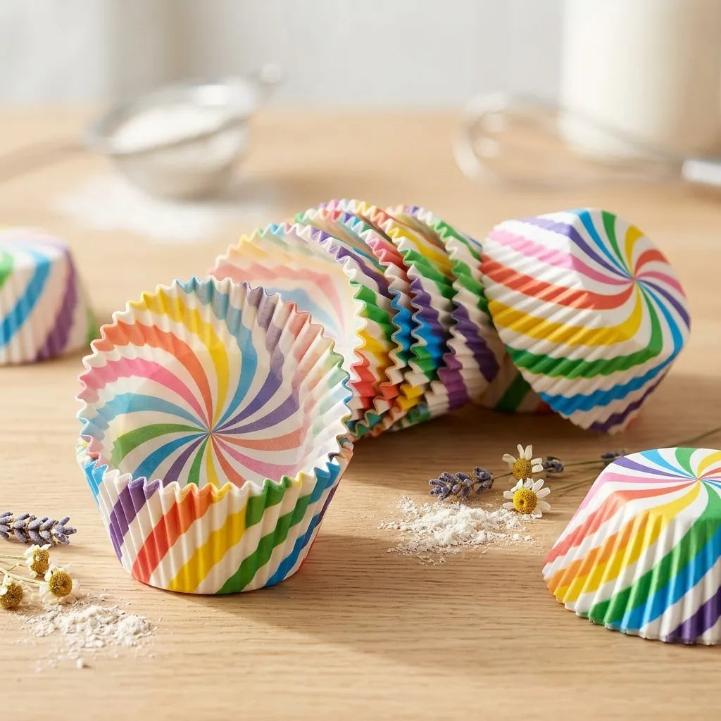 Caissette à Cupcake en Papier Multicolore Moderne
