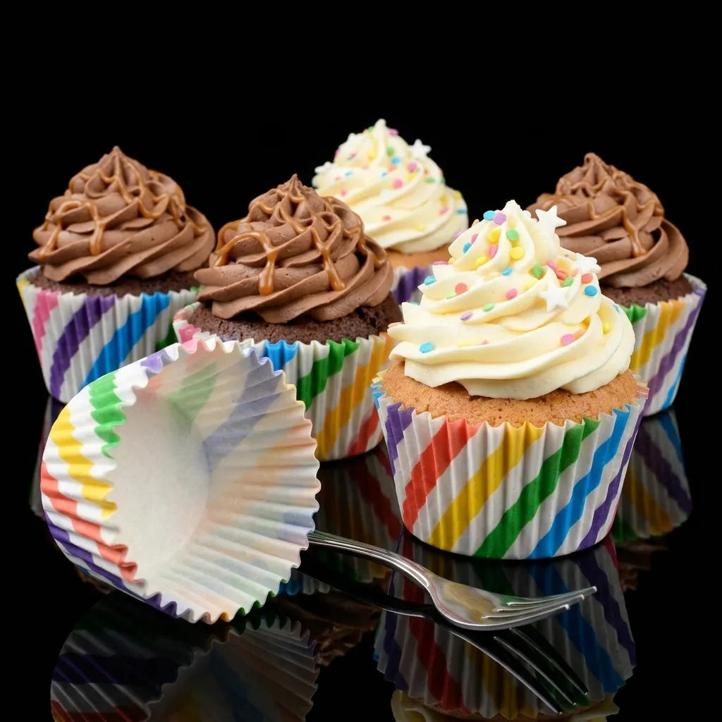 Caissette à Cupcake en Papier Multicolore Résistant