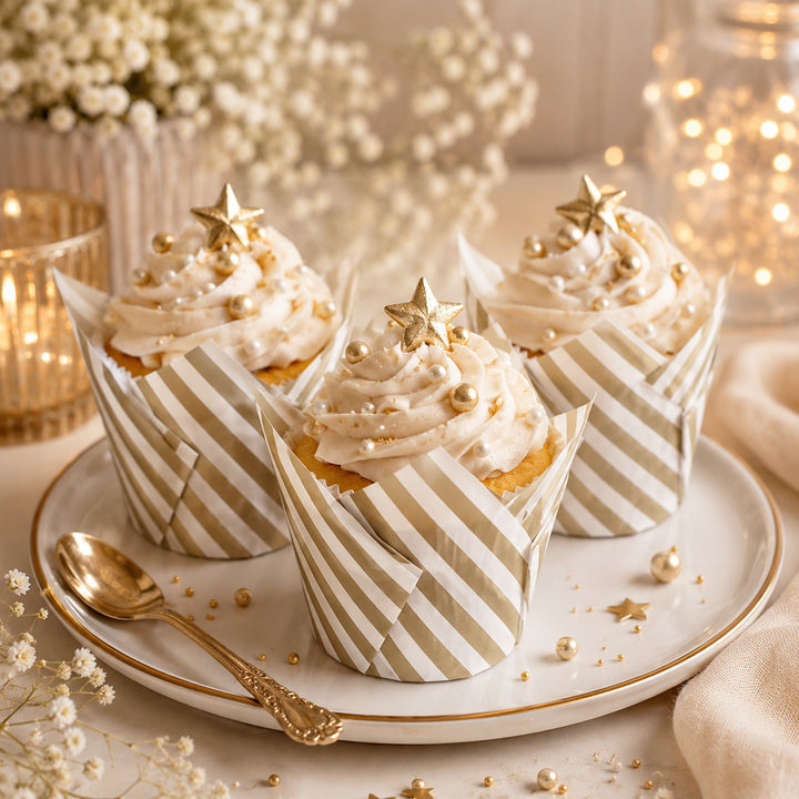 Caissette Cupcake en Papier Rayée