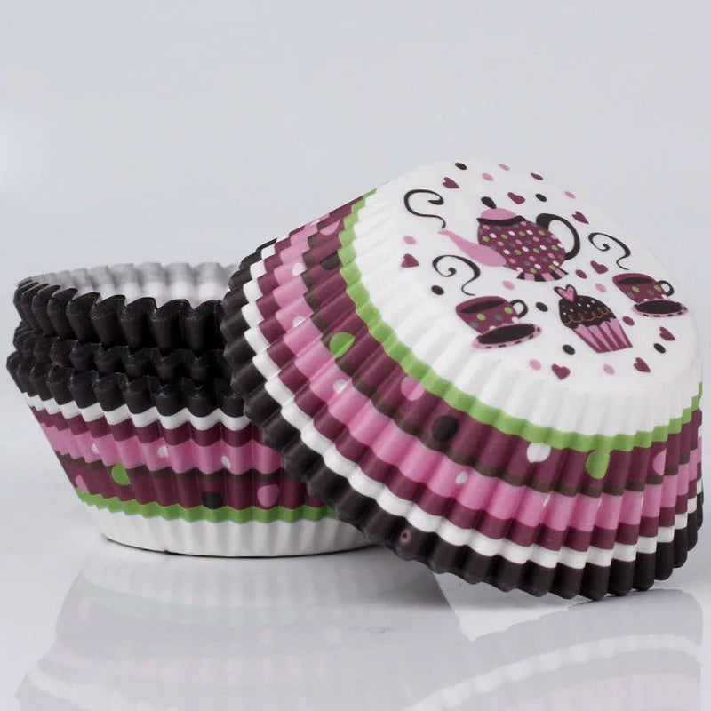Caissette Cupcake en Papier Violet Joyeux