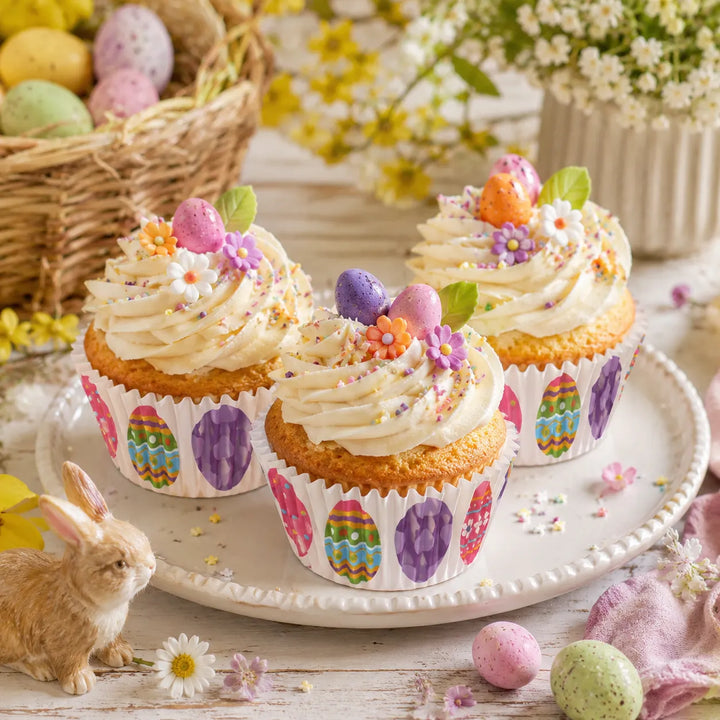 Caissette Cupcake Œufs de Pâques Colorés