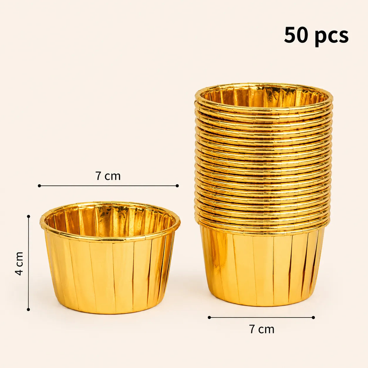 Caissette Muffin Dorée Métallisé